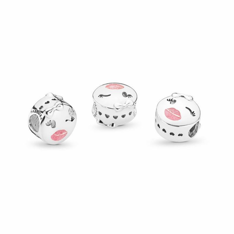 Pandora Playful Wink Charm - Sterling Silver/Enamel/Pink - Canada | JI7620MS